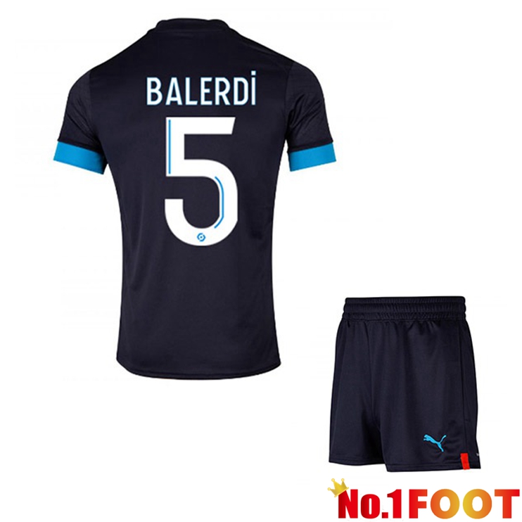 Marseille OM (BALERDI 5) Kids Football Jersey Away Black 2022/2023