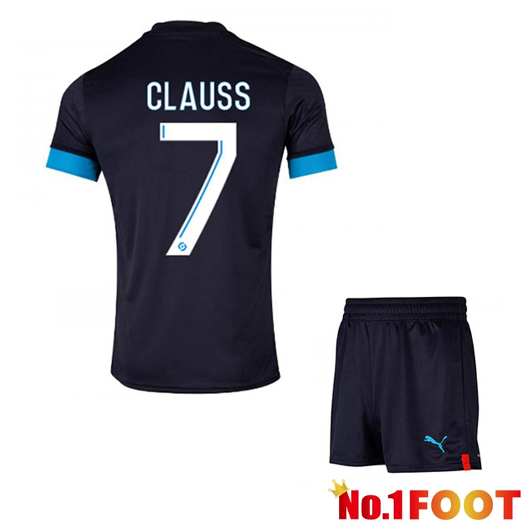 Marseille OM (CLAUSS 7) Kids Football Jersey Away Black 2022/2023