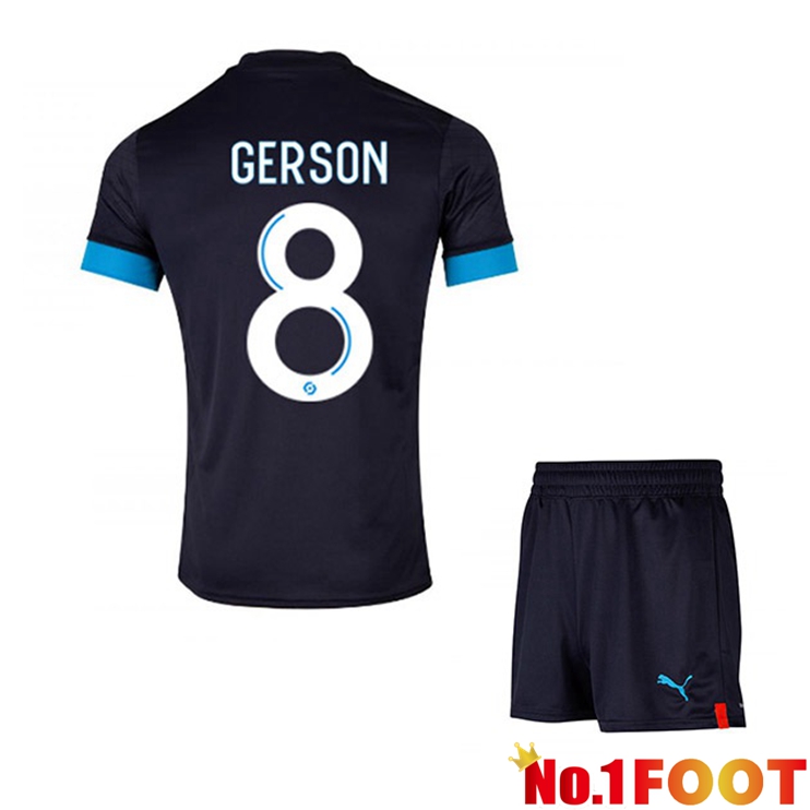 Marseille OM (GERSON 8) Kids Football Jersey Away Black 2022/2023