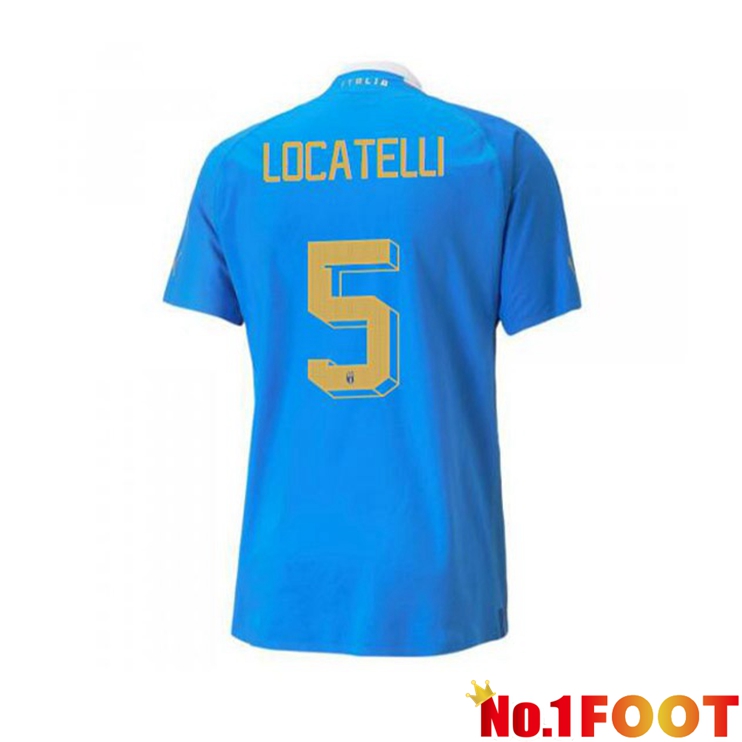 Italy（Locatelli 5）Football Jersey Home Blue 2022/2023