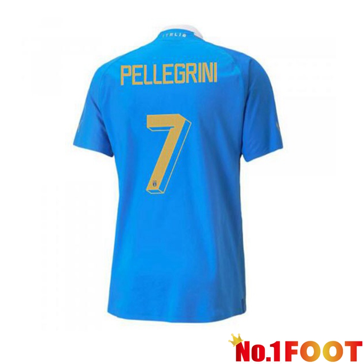 Italy（Pellegrini 7）Football Jersey Home Blue 2022/2023