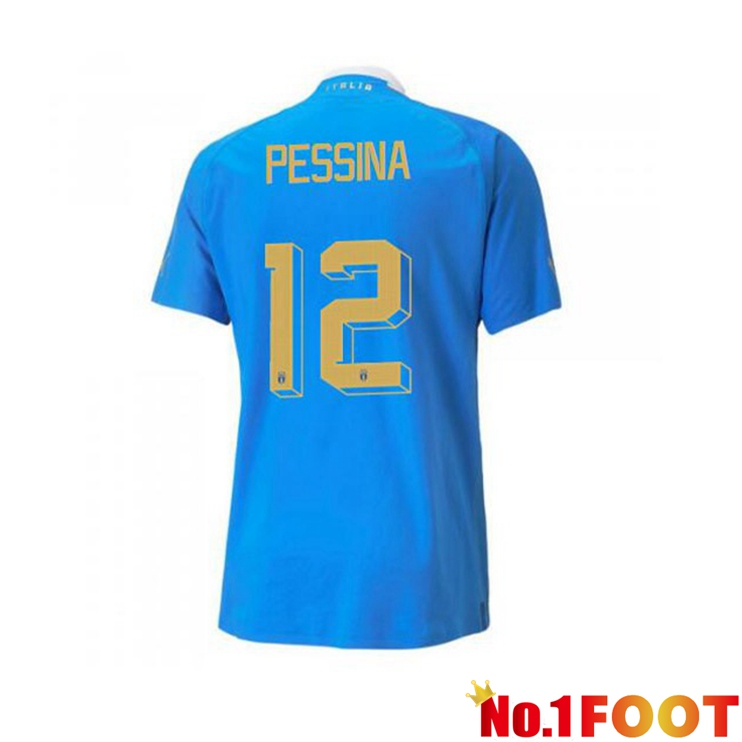 Italy（Pessina 12）Football Jersey Home Blue 2022/2023