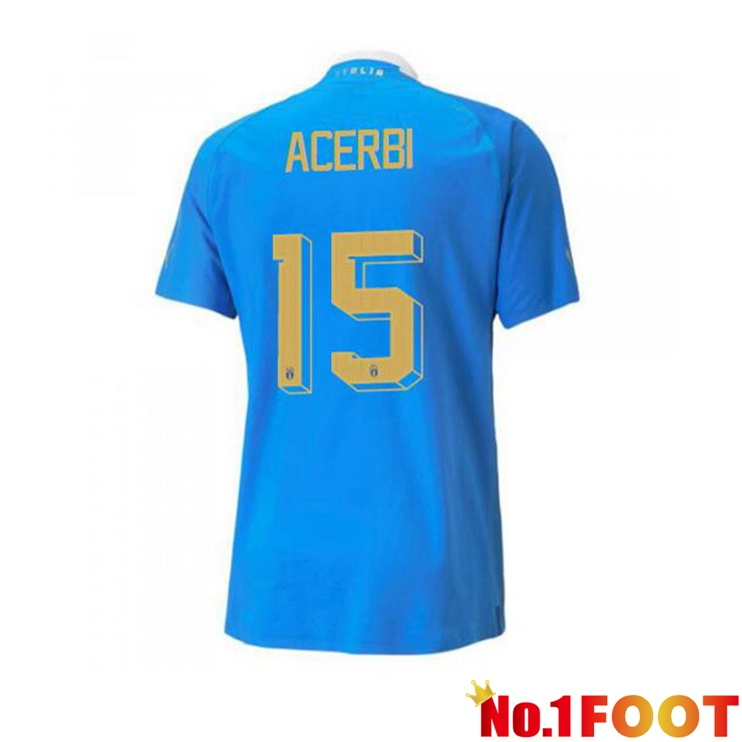 Italy（Acerbi 15）Football Jersey Home Blue 2022/2023