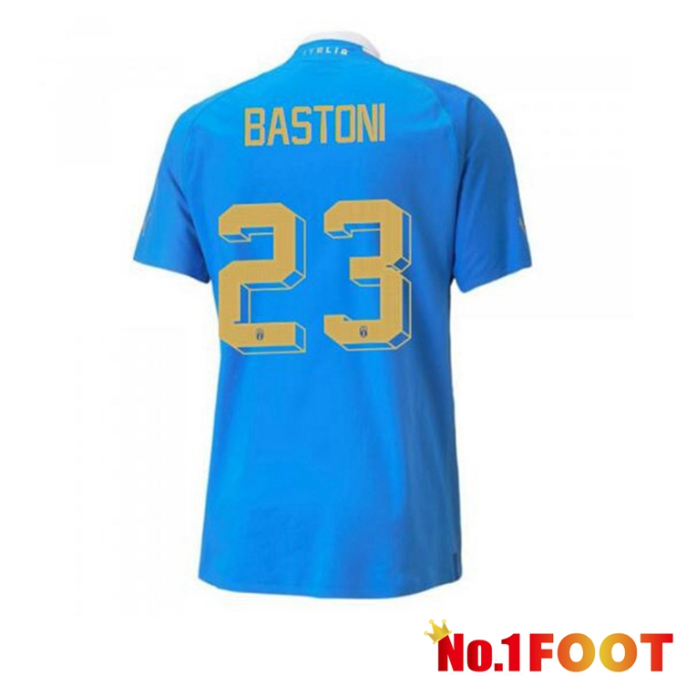 Italy（Bastoni 23）Football Jersey Home Blue 2022/2023