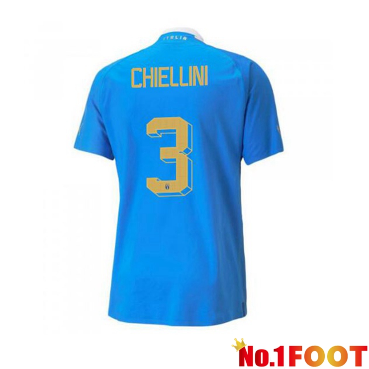 Italy（Chiellini 3）Football Jersey Home Blue 2022/2023