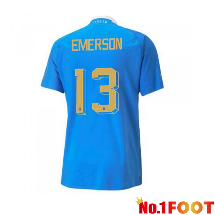 Italy（Emerson 13）Football Jersey Home Blue 2022/2023