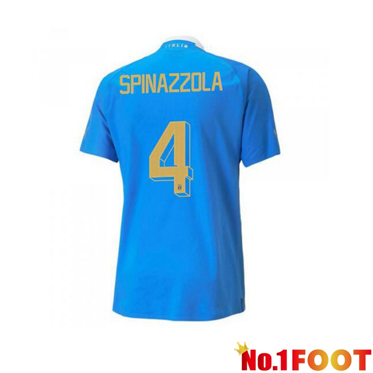 Italy（Spinazzola 4）Football Jersey Home Blue 2022/2023