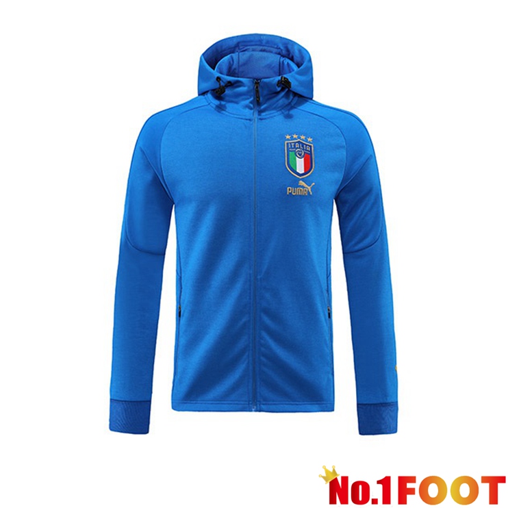 Italy Training Jacket Hoodie Blue 2022/2023