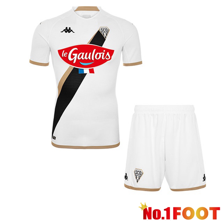 Angers SCO Kids Football Jersey Away White 2022/2023