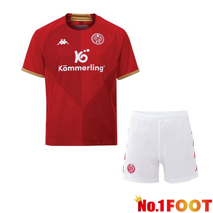 FSV Mainz 05 Kids Football Jersey Home Red 2022/2023