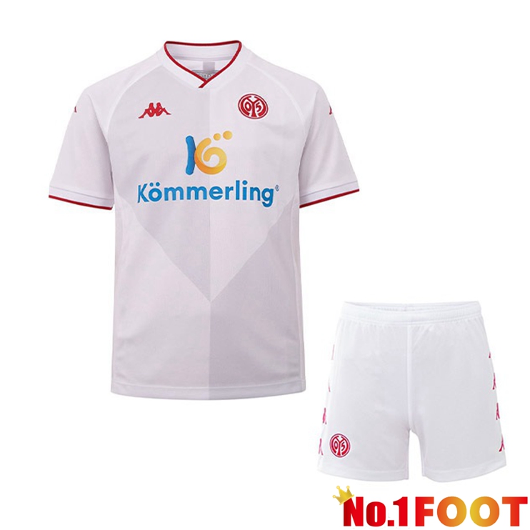 FSV Mainz 05 Kids Football Jersey Away White 2022/2023