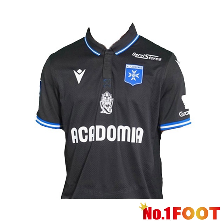 AJ Auxerre Football Jersey Away Black 2022/2023