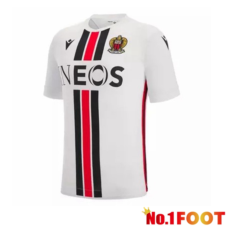 OGC Nice Football Jersey Away White 2022/2023