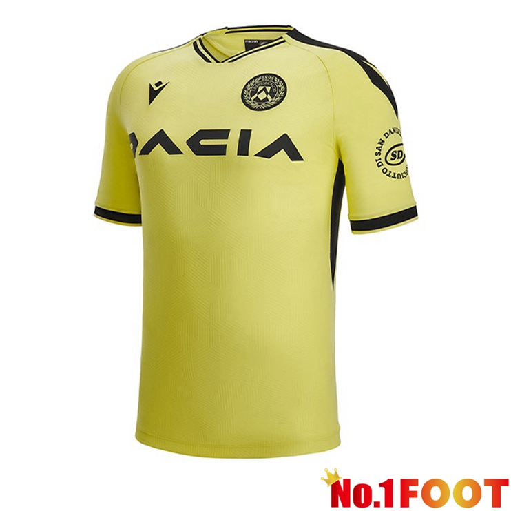 Udinese Calcio Football Jersey Away Black Yellow 2022/2023