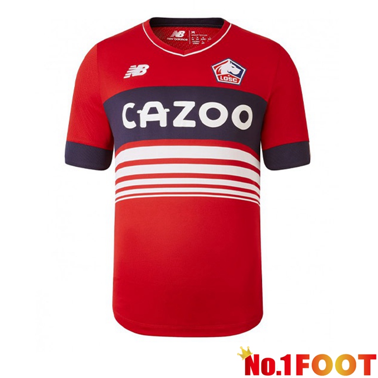 Lille OSC Football Jersey Home Red 2022/2023