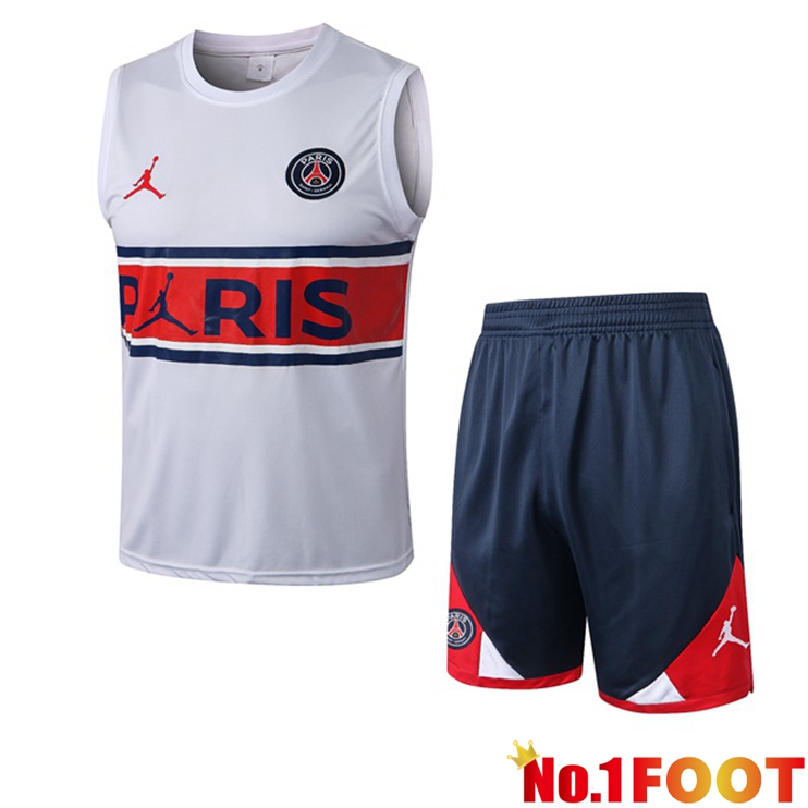 Paris PSG Football Vest + Shorts White 2022/2023