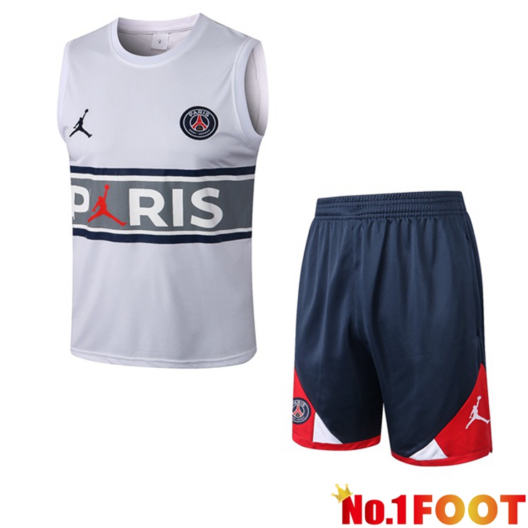 Paris PSG Football Vest + Shorts White 2022/2023