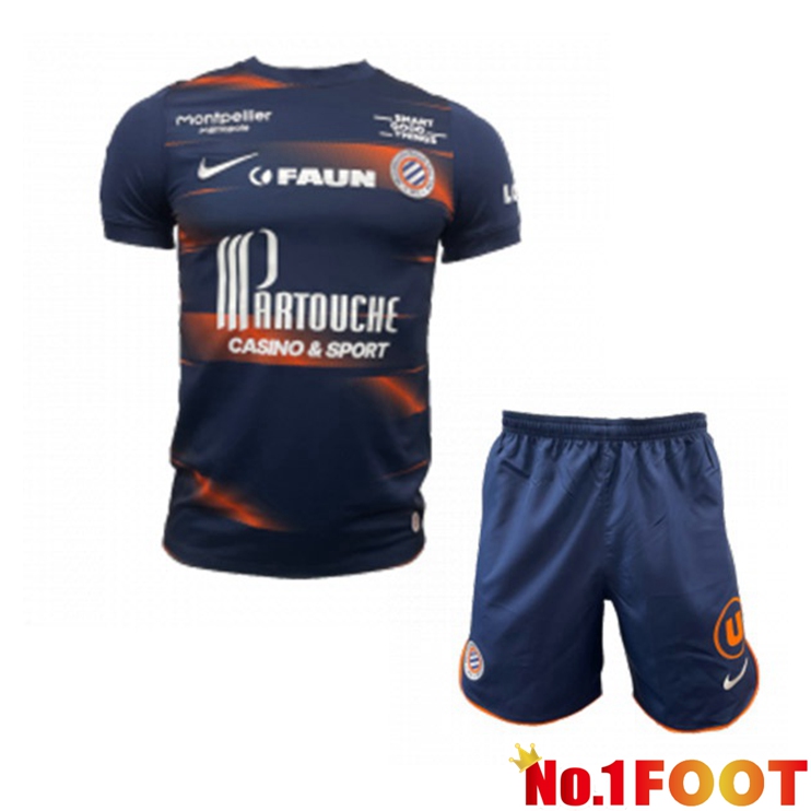 Montpellier HSC Kids Football Jersey Home Black 2022/2023