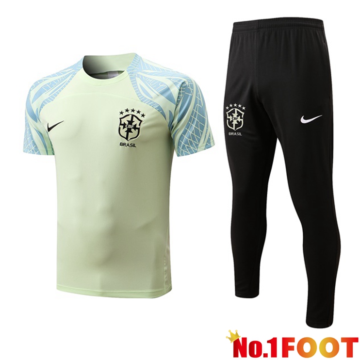 Brazil Training T Shirt + Pants Yellow 2022/2023