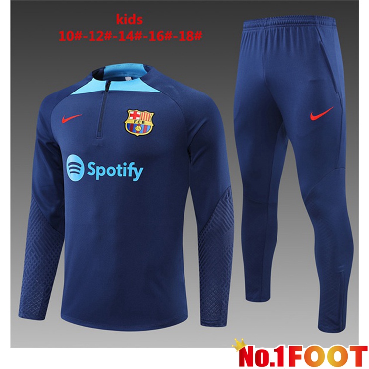 FC Barcelona Kids Training Tracksuit Suit Blue 2022/2023