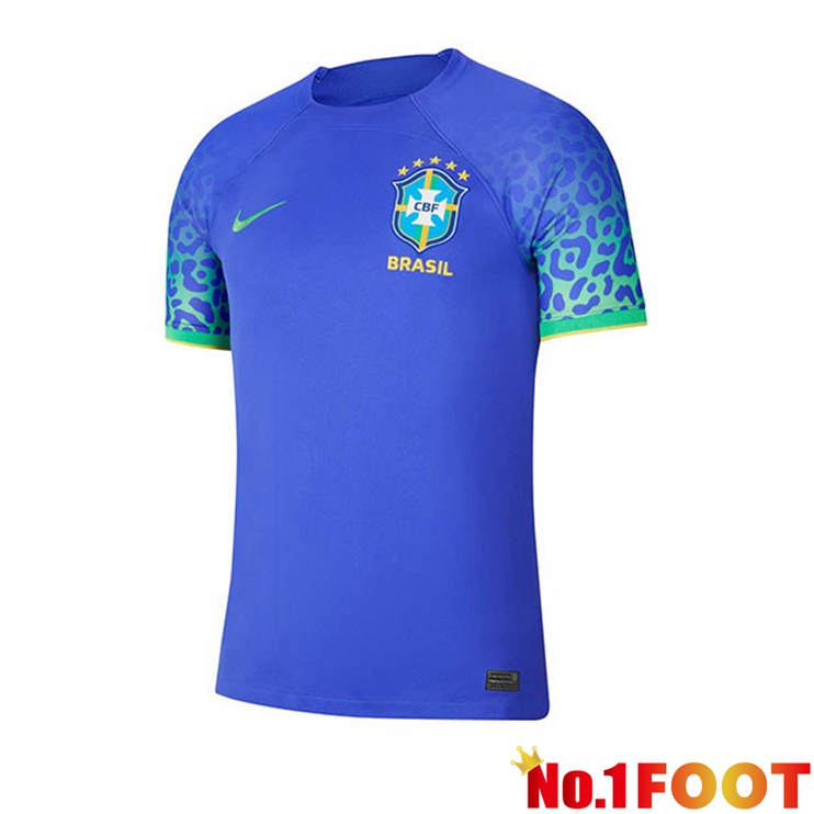 Brazil Football Jersey Away Blue World cup 2022