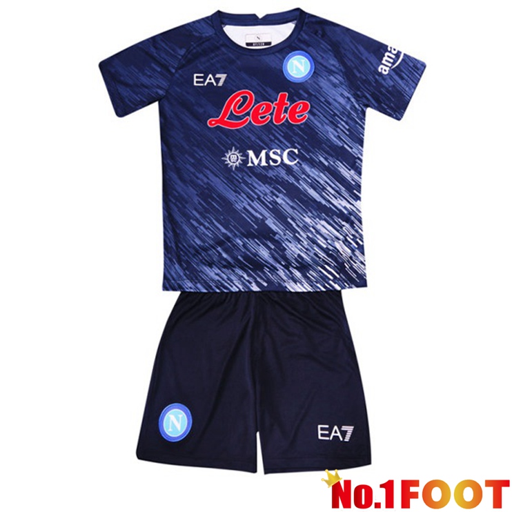 SSC Napoli Kids Football Jersey Third Black 2022/2023