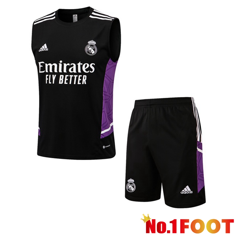 Real Madrid Football Vest + Shorts Black 2022-2023