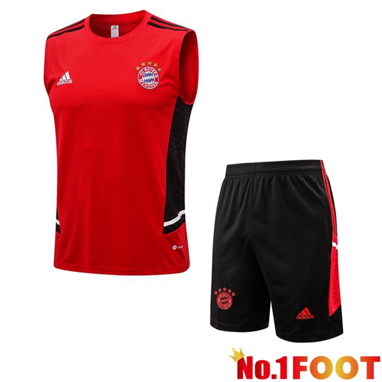 Bayern Munich Football Vest + Shorts Red 2022-2023