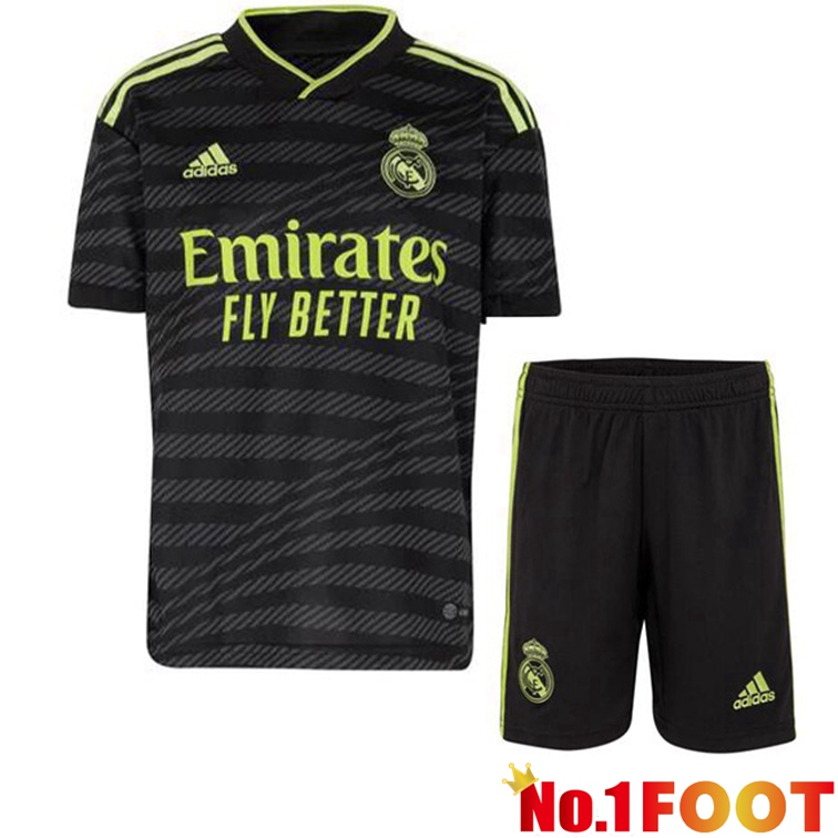 Real Madrid Kids Football Jerseys Third Black 2022-2023