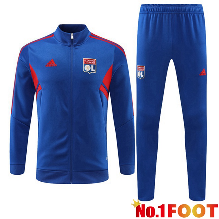 Olympique Lyon Training Jacket Suit Blue 2022-2023