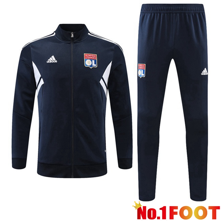 Olympique Lyon Training Jacket Suit Blue Royal 2022-2023