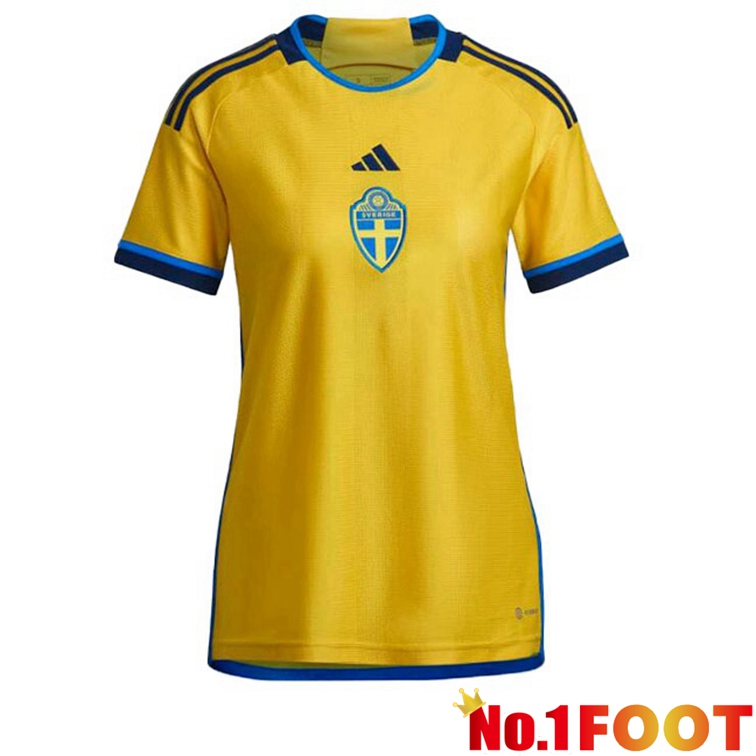 Sweden Women Football Jerseys Home Yellow 2022-2023