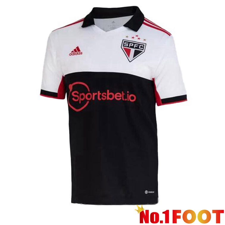 Sao Paulo FC Football Jerseys Third White Black 2022-2023