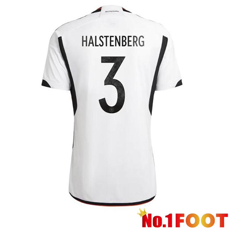 Germany (HALSTENBERG 3) Football Jerseys Home Black White World Cup 2022