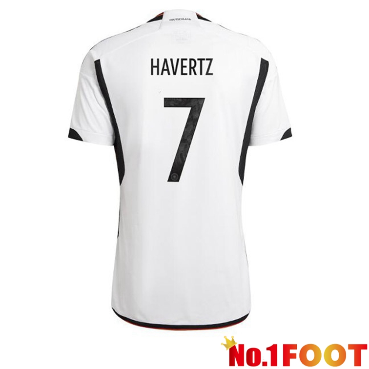 Germany (HAGreenZ 7 Football Jerseys Home Black White World Cup 2022