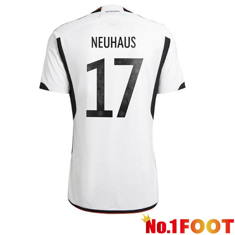 Germany (NEUHAUS 17) Football Jerseys Home Black White World Cup 2022