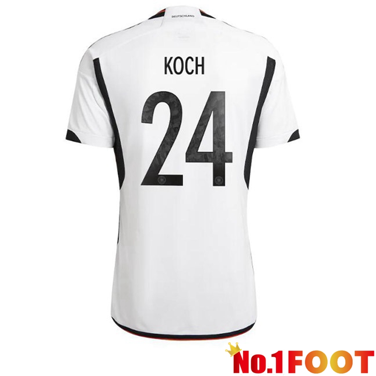 Germany (KOCH 24) Football Jerseys Home Black White World Cup 2022