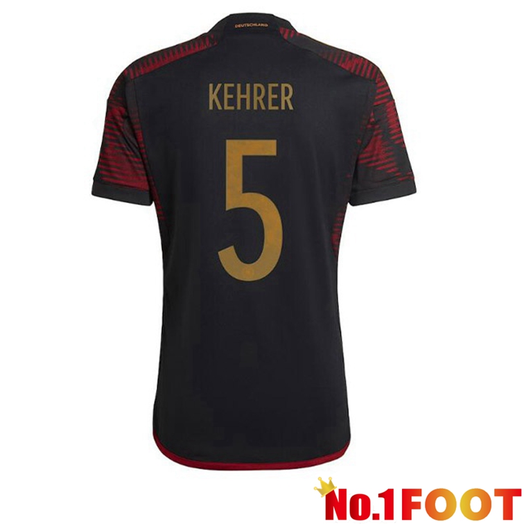 Germany (KEHRER 5) Football Jerseys Away Black World Cup 2022