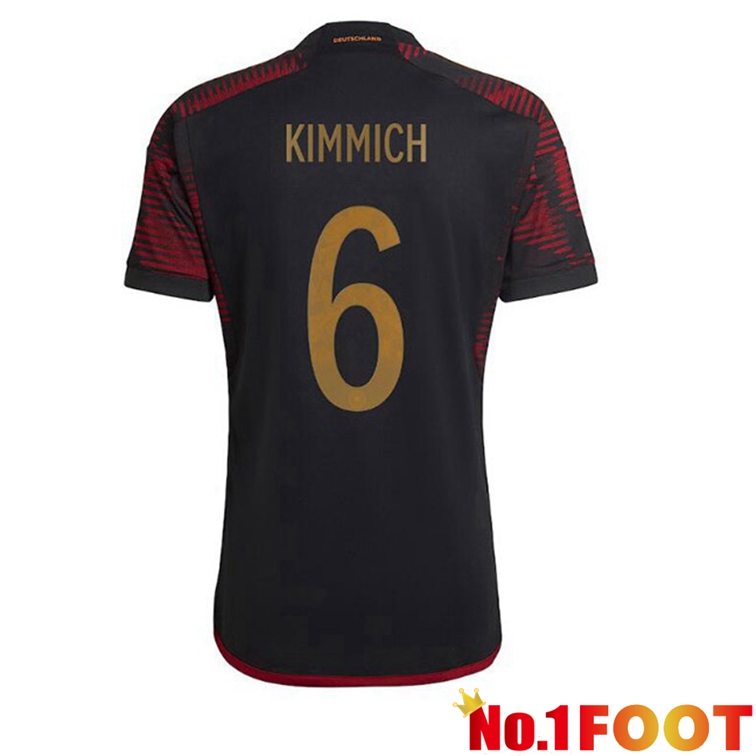 Germany (KIMMICH 6) Football Jerseys Away Black World Cup 2022