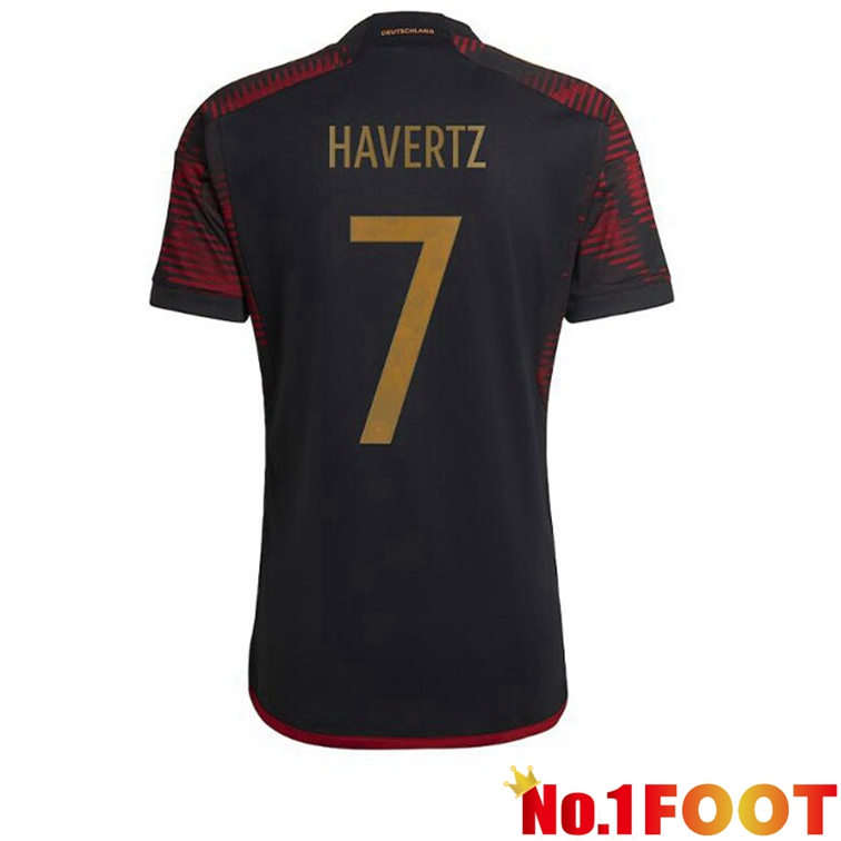 Germany (HAGreenZ 7 Football Jerseys Away Black World Cup 2022