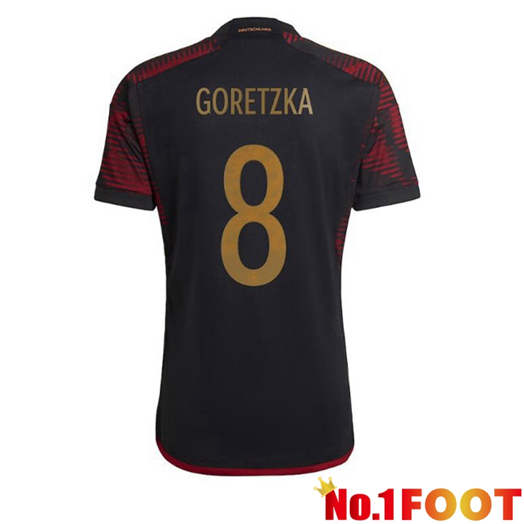 Germany (GORETZKA 8) Football Jerseys Away Black World Cup 2022