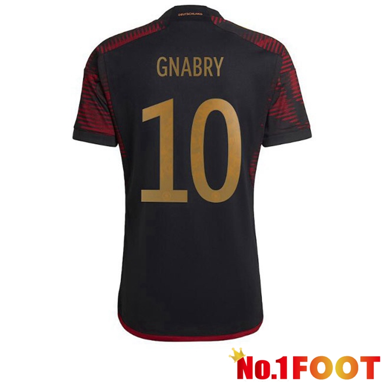 Germany (GNABRY 10) Football Jerseys Away Black World Cup 2022