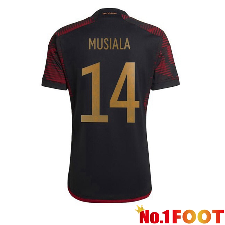 Germany (MUSIALA 14) Football Jerseys Away Black World Cup 2022