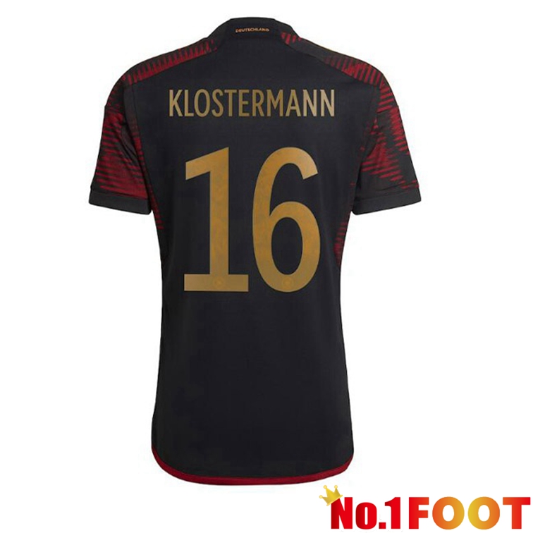 Germany (KLOSTERMANN 16) Football Jerseys Away Black World Cup 2022