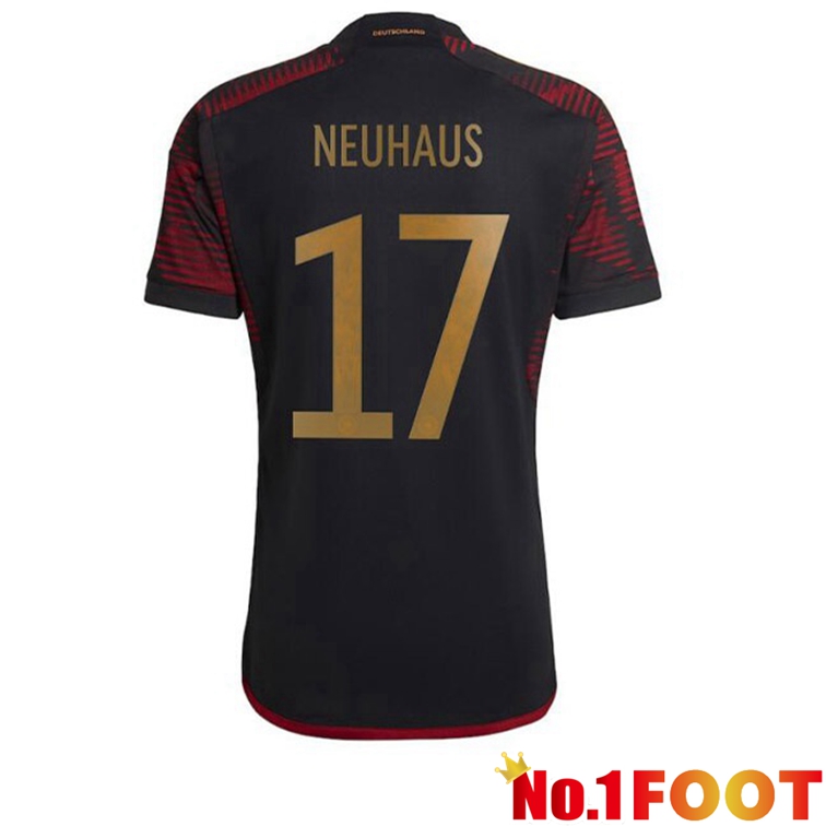 Germany (NEUHAUS 17) Football Jerseys Away Black World Cup 2022