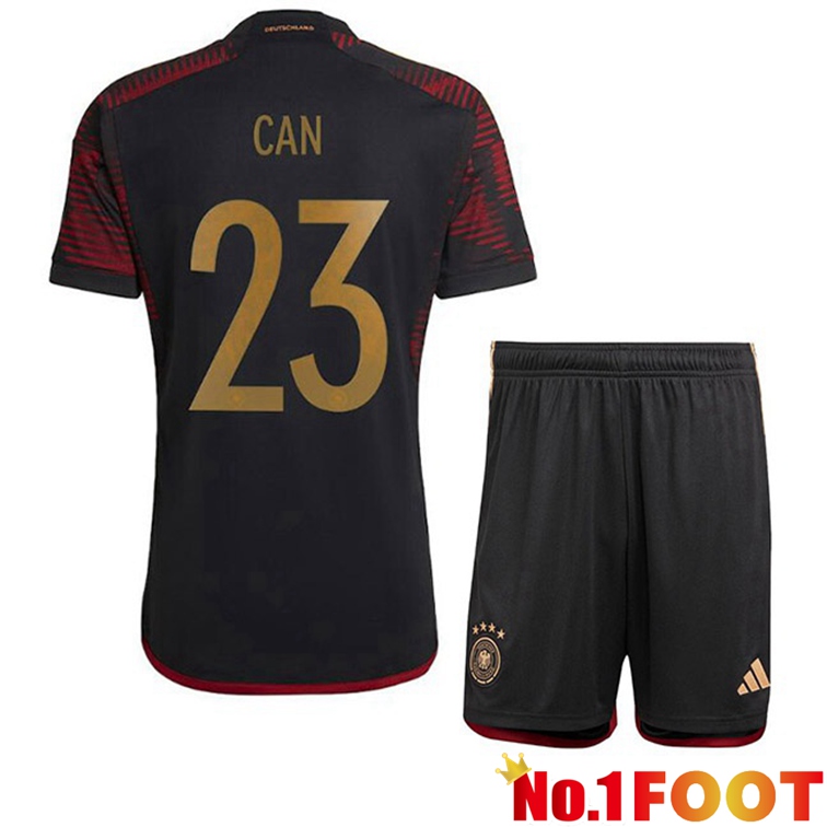 Germany (CAN 23) Kids Football Jerseys Away Black World Cup 2022