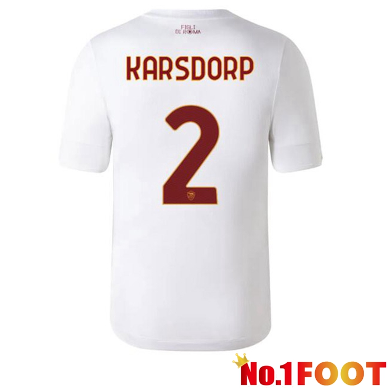 AS Roma (KARSDORP 2) Football Jerseys Away White 2022-2023