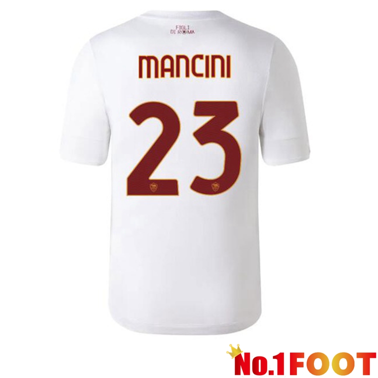 AS Roma (MANCINI 23) Football Jerseys Away White 2022-2023