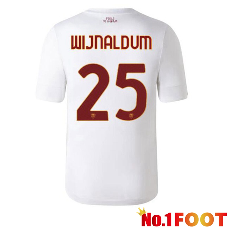 AS Roma (WIJNALDUM 25) Football Jerseys Away White 2022-2023