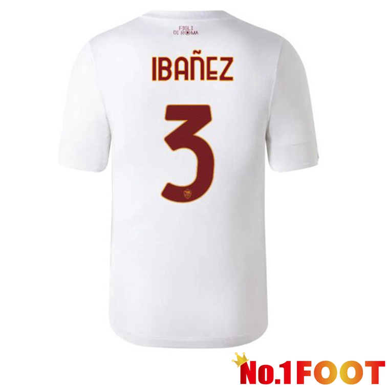 AS Roma (IBAÑEZ 3) Football Jerseys Away White 2022-2023